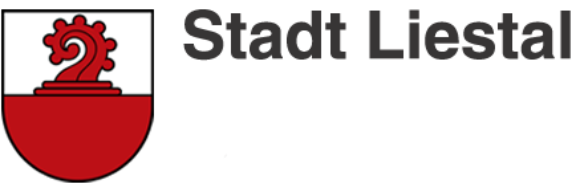 Wappen der Stadt Liestal mit der Aufschrift "Stadt Liestal".