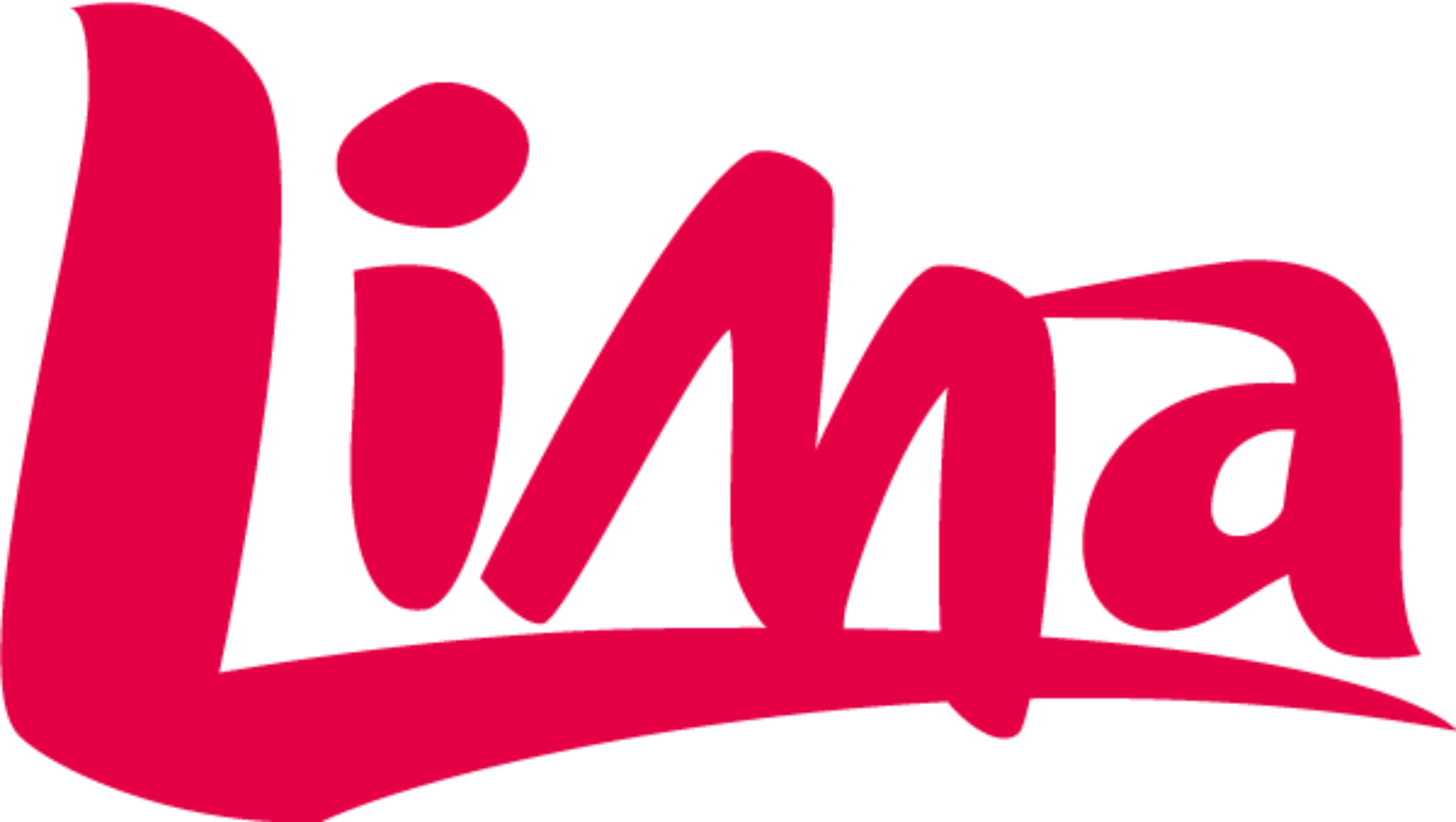 Rosa geschwungene Schrift mit dem Wort "Lima".