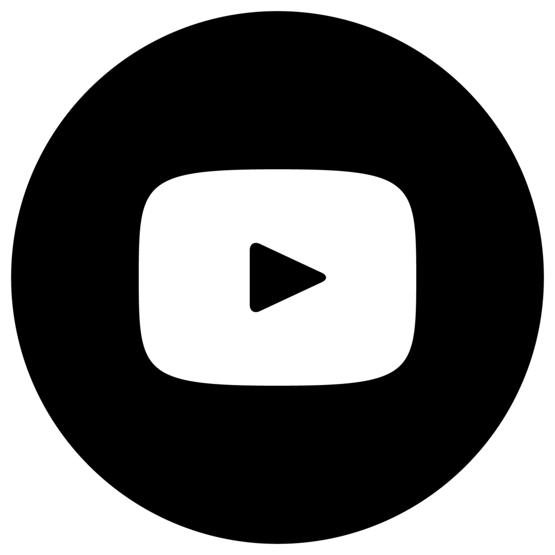 Schwarzer Kreis mit weißem Play-Button in der Mitte.